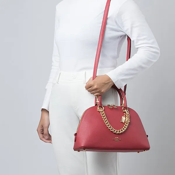 Túi Xách Tay Nữ Coach Katy Chain Satchel Red Apple CE991 Màu Đỏ - Túi xách - Vua Hàng Hiệu