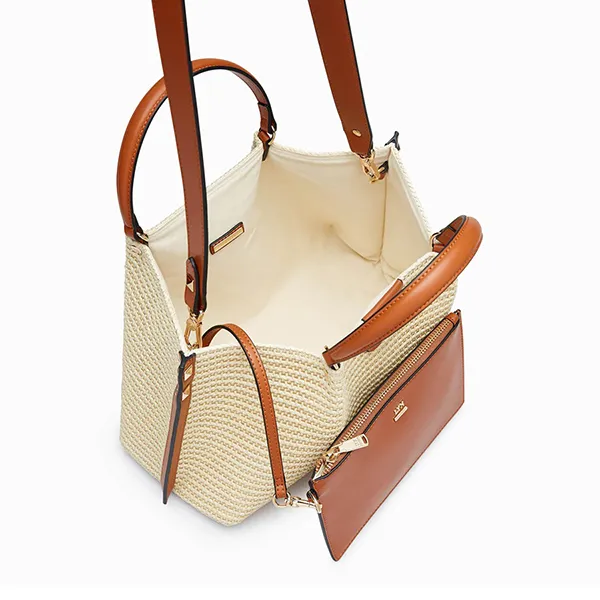 Túi Xách Tay Nữ Lyn Prive Pride L Tote Bags LL23SBS223 Màu Nâu Be - Túi xách - Vua Hàng Hiệu