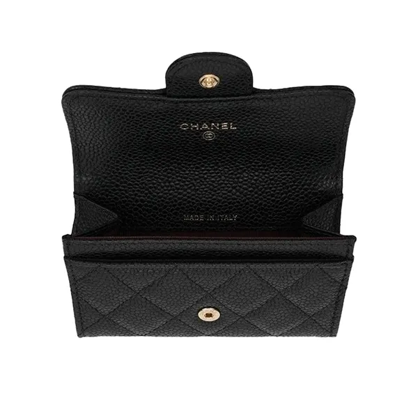 Ví Chanel Classic Card Holder Grained Calfskin Gold Black AP0214-Y01864-C3906 Màu Đen - Túi xách - Vua Hàng Hiệu