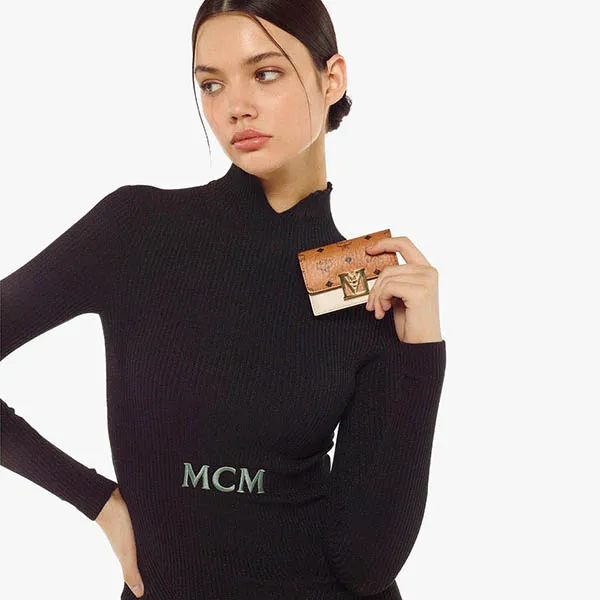 Ví MCM Card Holder MYACALM02IW001 Màu Nâu Vàng - Túi xách - Vua Hàng Hiệu