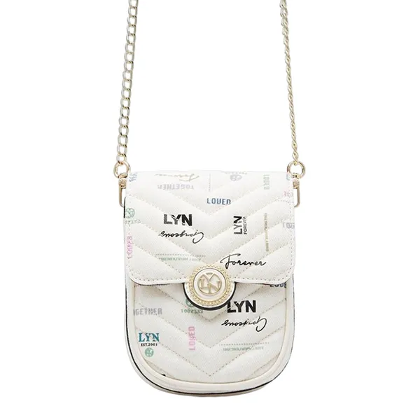 Ví Nữ Đựng Điện Thoại Lyn Remi Denim Mobile Pocket Wallets LL23CWF046 Màu Trắng
