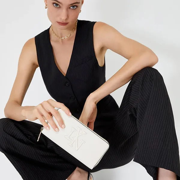 Ví Nữ Lyn Franky Long Wallets LL23CWF008 Màu Trắng - Túi xách - Vua Hàng Hiệu
