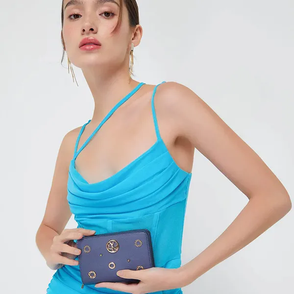 Ví Nữ Lyn Gaby Short Wallets LL23CWF041 Màu Xanh Tím