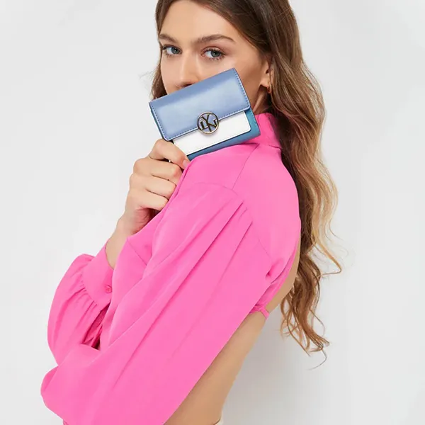 Ví Nữ Lyn Nelly Short Wallets LL23CWF045 Màu Xanh Blue - Túi xách - Vua Hàng Hiệu