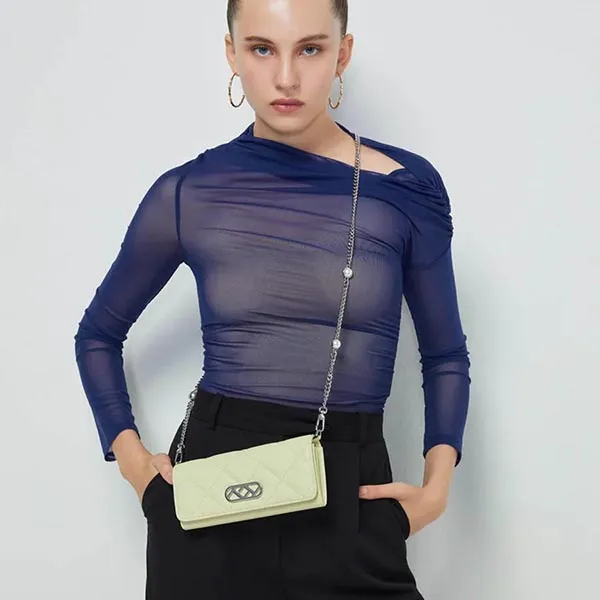Ví Nữ Lyn Sphere Wallets On Chain LL23CWF003 Màu Xanh Nõn Chuối - Túi xách - Vua Hàng Hiệu