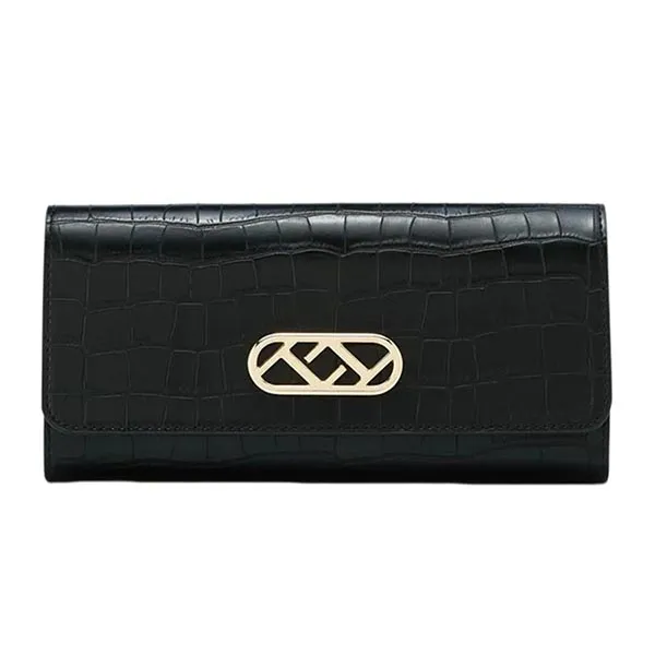 Ví Nữ Lyn Tabi Croco Long Wallets LL23CWF005 Màu Đen