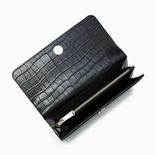 Ví Nữ Lyn Tabi Croco Long Wallets LL23CWF005 Màu Đen