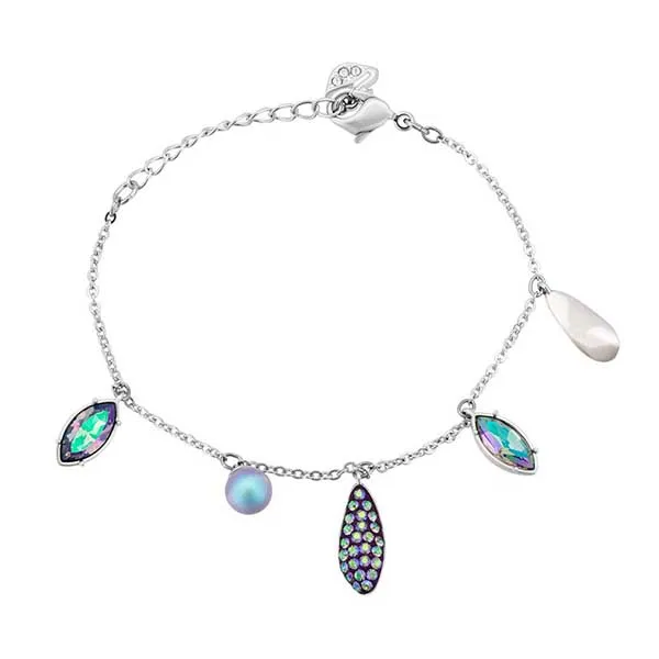 Vòng Đeo Tay Nữ Swarovski Asia Exclusive Series 5470515 Màu Bạc Xanh