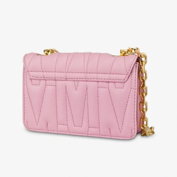 Túi Đeo Chéo Nữ Moschino Mini Quilted Bag With Shoulder Strap Màu Hồng - Túi xách - Vua Hàng Hiệu