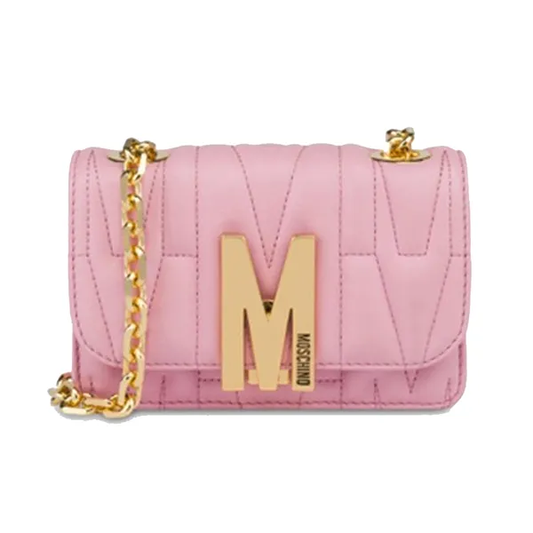 Túi Đeo Chéo Nữ Moschino Mini Quilted Bag With Shoulder Strap Màu Hồng - Túi xách - Vua Hàng Hiệu