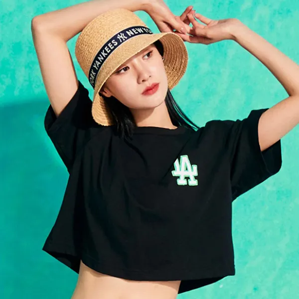 Áo Croptop Nữ MLB Women's Summer Short Sleeve T-Shirt La Dodgers 3FTS42023-07BKS Màu Đen Size S - Thời trang - Vua Hàng Hiệu
