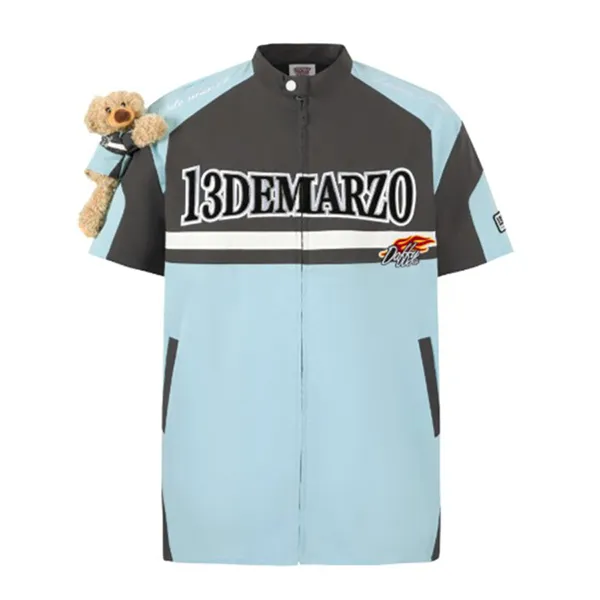 Áo Phông 13 De Marzo X Looney Tunes Duffy Duck Racing Shirt Corydalis Màu Xanh Blue Size S