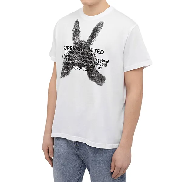 Áo Phông Nam Burberry BBR Cotton T-Shirt Màu Trắng - Thời trang - Vua Hàng Hiệu