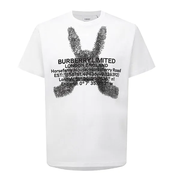 Áo Phông Nam Burberry BBR Cotton T-Shirt Màu Trắng - Thời trang - Vua Hàng Hiệu