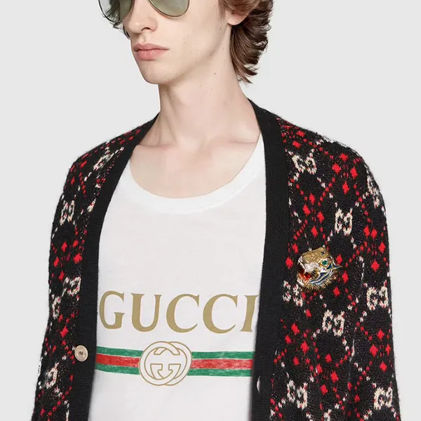 Áo Phông Unisex Gucci Tshirt In White Màu Trắng Size M - 1