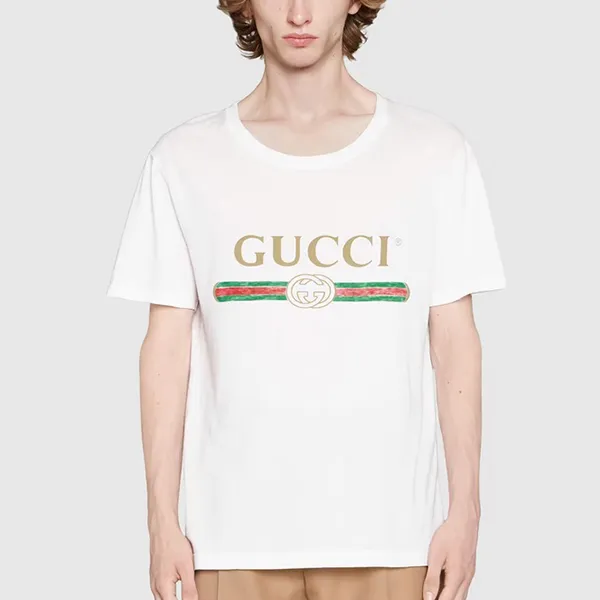 Áo Phông Unisex Gucci Tshirt In White Màu Trắng Size M - 3