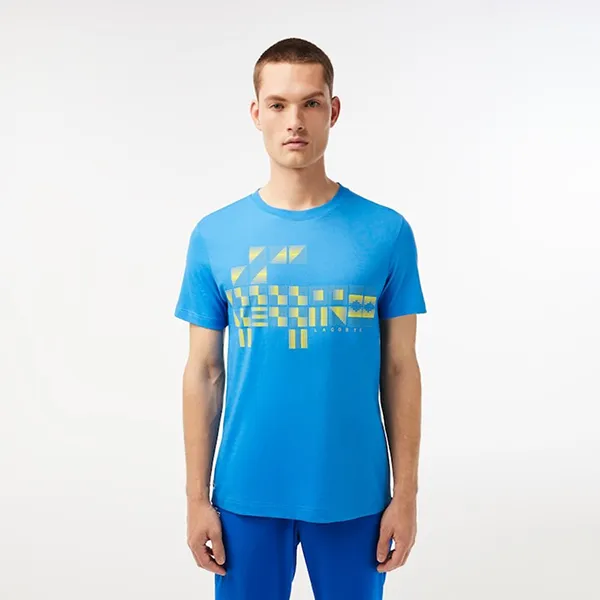 Áo Phông Nam Lacoste Men's Sport X Novak Djokovic Printed Tshirt TH9320 Màu Xanh Blue - Thời trang - Vua Hàng Hiệu