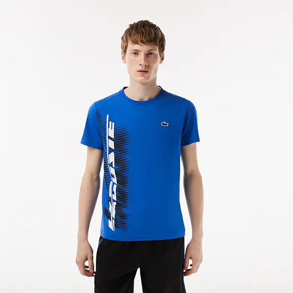 Áo Phông Nam Lacoste Sport Regular Fit Tshirt With Contrast Branding Logo TH5189-00 Xanh Dương Size 3 - Thời trang - Vua Hàng Hiệu