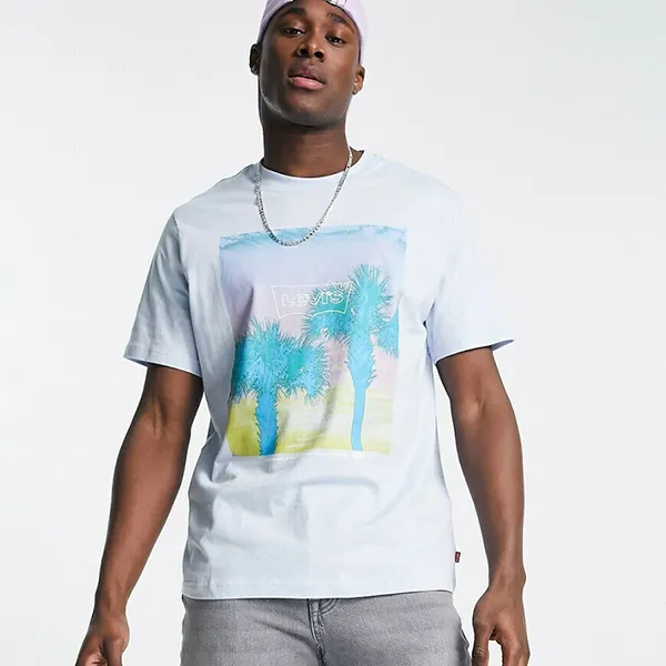 Áo Phông Nam Levi's Relaxed Fit Tee 16143-0479 Màu Xanh Blue - Thời trang - Vua Hàng Hiệu