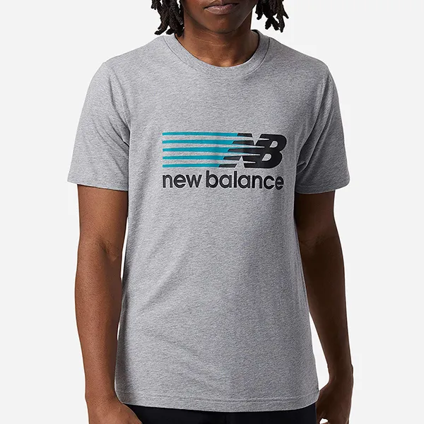 Áo Phông Nam New Balance Tshirt NB Sport MT23904AG Màu Ghi - Thời trang - Vua Hàng Hiệu