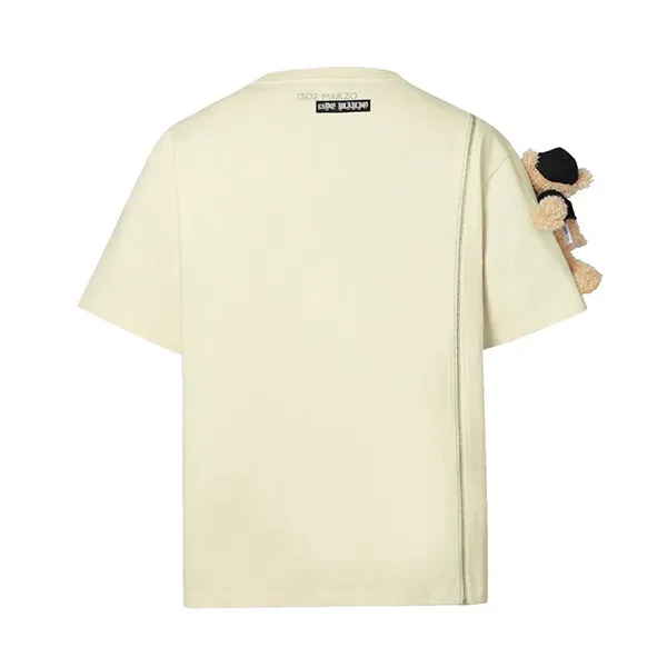 Áo Phông 13 De Marzo Clipping Logo Bear Zipper T-Shirt FR-JX-533-M-01 Màu Kem Size S