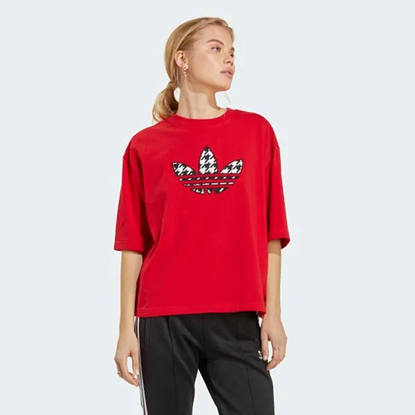 Áo Phông Nữ Adidas Logo Originals IC5143 Tshirt Màu Đỏ