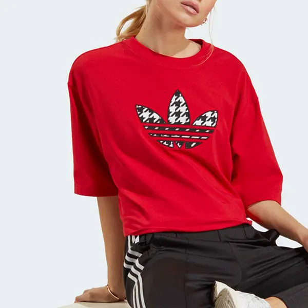 Áo Phông Nữ Adidas Logo Originals IC5143 Tshirt Màu Đỏ