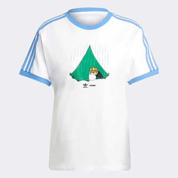 Áo Phông Nữ Adidas Originals X Moomin Tshirt Màu Xanh Trắng