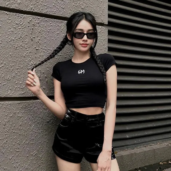 Áo Phông Nữ Weird Market Pickleball Backless Logo Top Black T-Shirt Màu Đen - Pickleball - Vua Hàng Hiệu