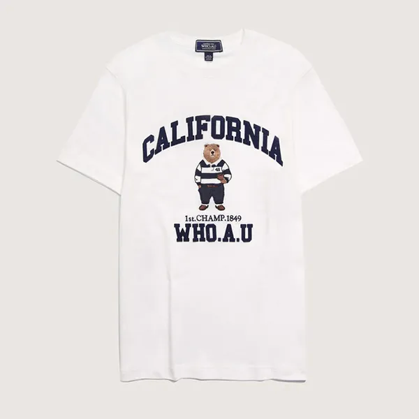 Áo Phông WHOAU Steve WHRAD2312U Tshirt Màu Trắng - Thời trang - Vua Hàng Hiệu