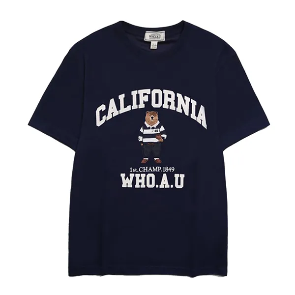 Áo Phông WHOAU Steve WHRAD2312U Tshirt Màu Xanh Navy Size M - Thời trang - Vua Hàng Hiệu