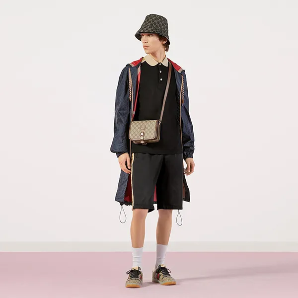 Áo Polo Gucci With Interlocking G Stripe Shirt Màu Đen - Thời trang - Vua Hàng Hiệu