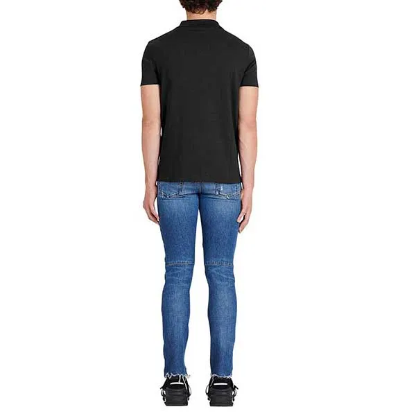 Áo Polo Nam Balmain Logo Print Cotton Shirt Màu Đen - Thời trang - Vua Hàng Hiệu