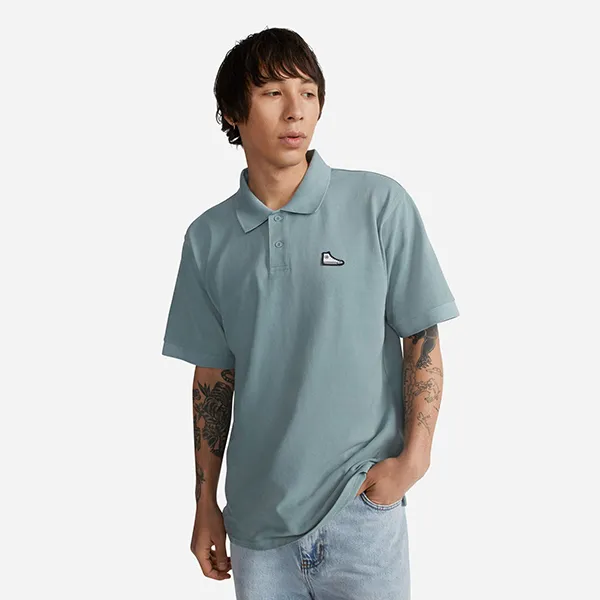 Áo Polo Nam Converse Ss Polo Shirt 10024739-A03 Màu Xanh Xám - Thời trang - Vua Hàng Hiệu