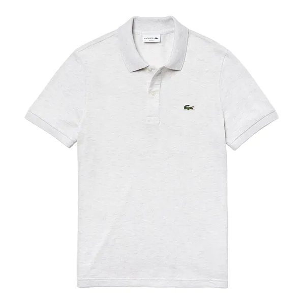 Áo Polo Nam Lacoste Form Slim PH4012 HT1 Màu Xám Trắng Size 3