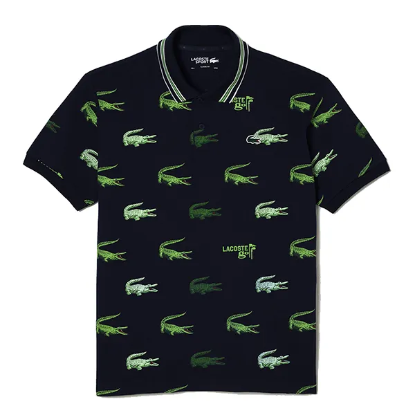 Áo Polo Nam Lacoste Golf Crocodile Print Polo Shirt DH5181 Màu Xanh Navy Size S