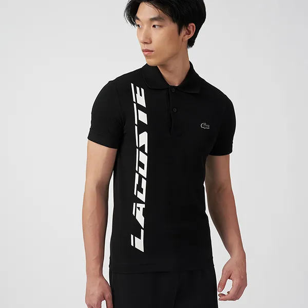 Áo Polo Nam Lacoste Regular Fit Branded Piqué Polo PH9643 031 Màu Đen Size 2 - Thời trang - Vua Hàng Hiệu