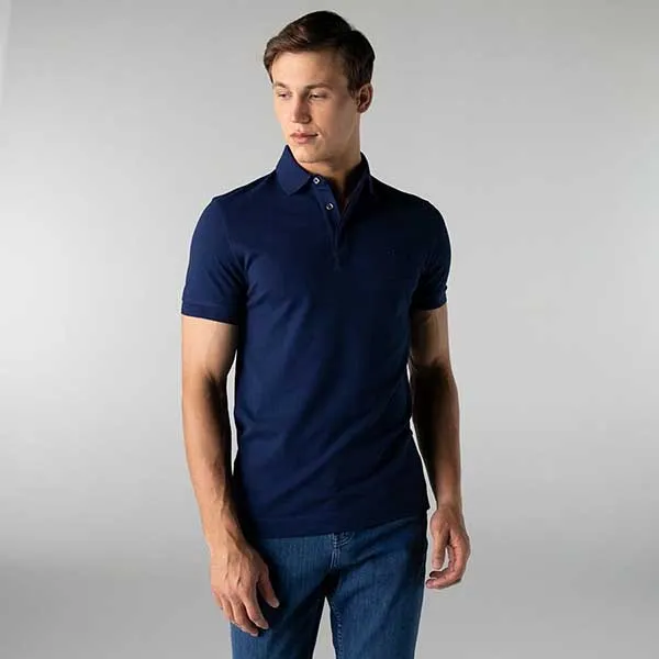 Áo Polo Nam Lacoste Paris Shirt Regular Fit Stretch PH5522 78X Màu Xanh Navy Size 4