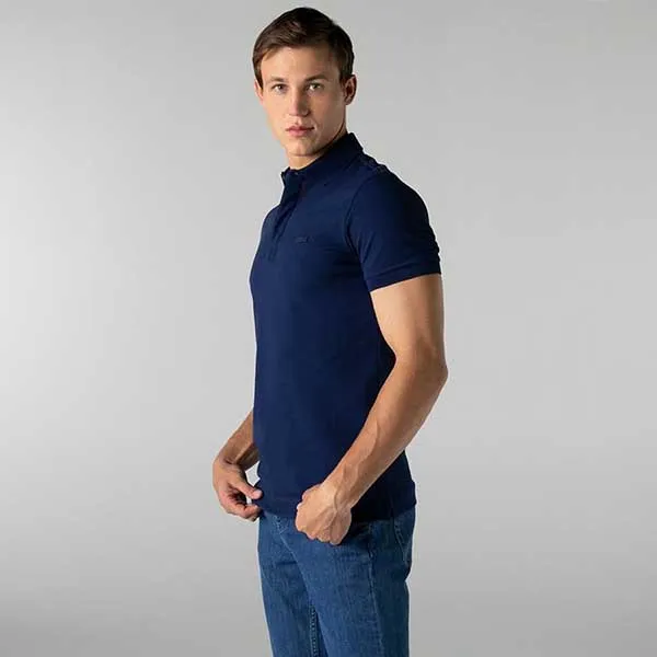 Áo Polo Nam Lacoste Paris Shirt Regular Fit Stretch PH5522 78X Màu Xanh Navy Size 4