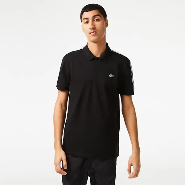Áo Polo Nam Lacoste Regular Fit Logo Stripe Stretch Polo Shirt PH5075 031 Màu Đen Size 6 - Thời trang - Vua Hàng Hiệu