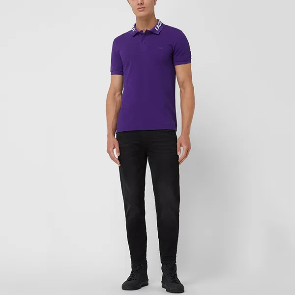 Áo Polo Nam Lacoste Slim Fit Poloshirt Mit Stretch-Anteil In Lila PH9642 Màu Tím Size 3