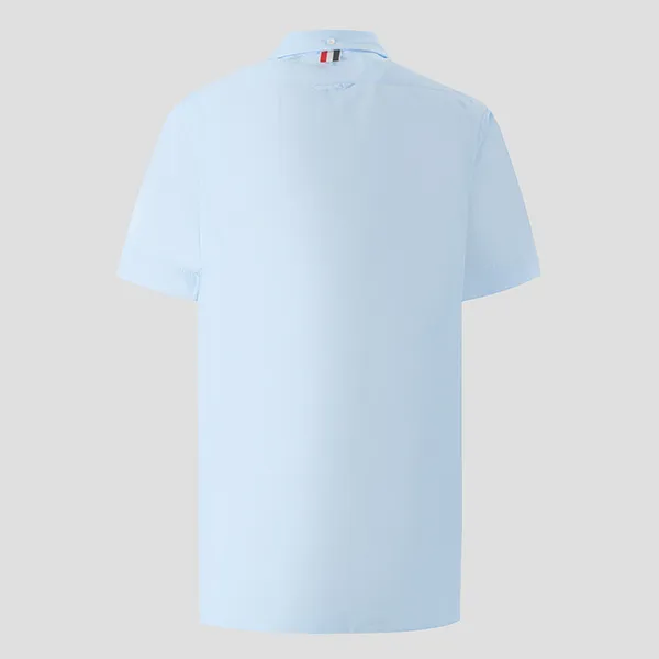 Áo Sơ Mi Cộc Tay Nam Thom Browne Poplin Short Sleeve Grosgrain Placket MWS002E-03113-480 Màu Xanh Size 2