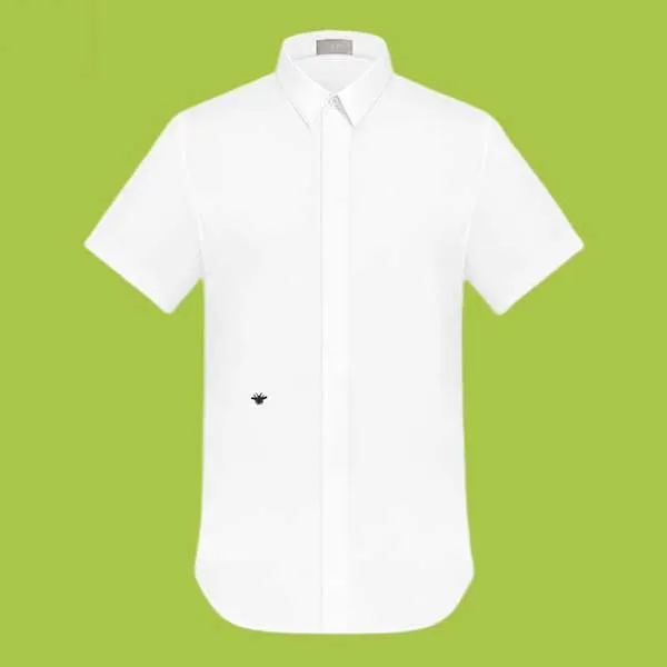 Áo Sơ Mi Nam Dior Bee Shirt White Cotton Poplin 733C510B1581_C089 Màu Trắng - 2