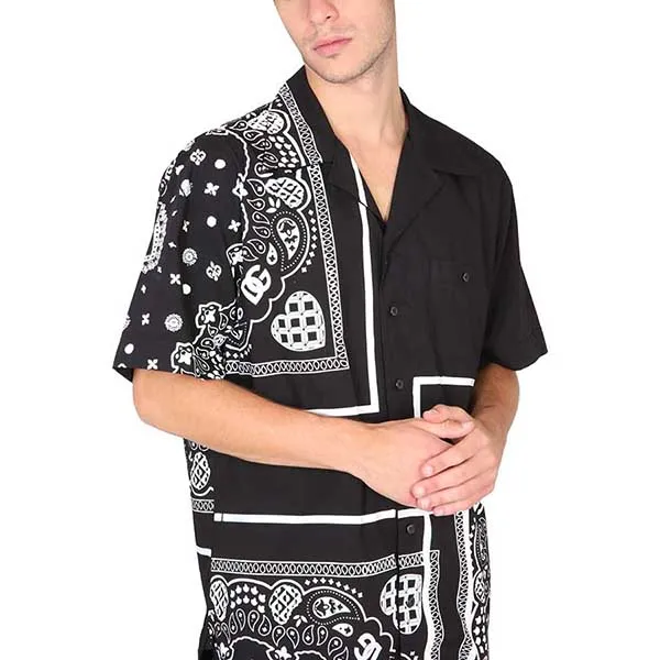 Áo Sơ Mi Nam Dolce & Gabbana D&G Bandana-Printed Cotton Shirt Màu Đen Trắng - Thời trang - Vua Hàng Hiệu