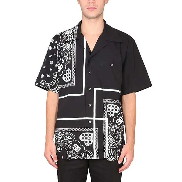 Áo Sơ Mi Nam Dolce & Gabbana D&G Bandana-Printed Cotton Shirt Màu Đen Trắng - Thời trang - Vua Hàng Hiệu