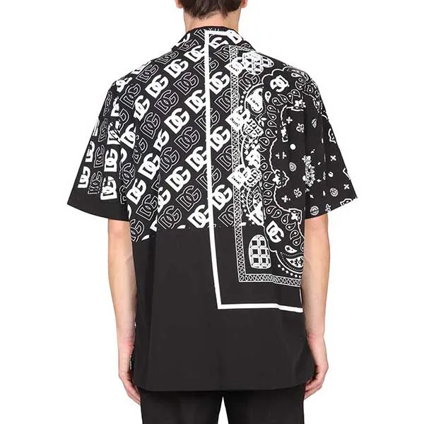 Áo Sơ Mi Nam Dolce & Gabbana D&G Bandana-Printed Cotton Shirt Màu Đen Trắng - Thời trang - Vua Hàng Hiệu