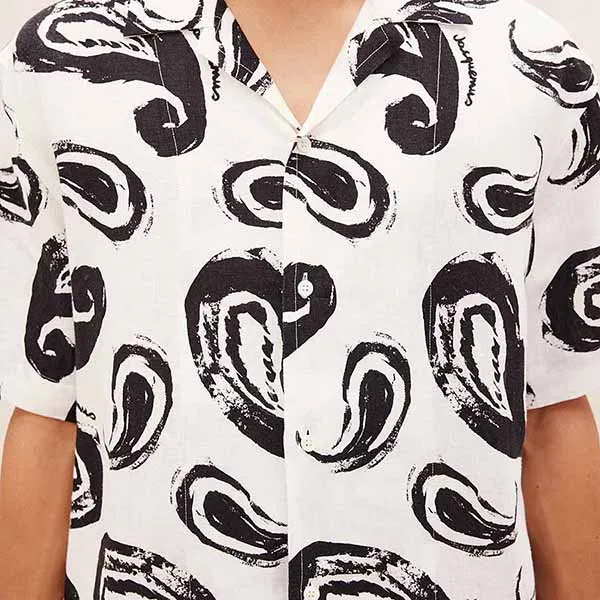 Áo Sơ Mi Nam Jacquemus La Chemise Jean Le Raphia Màu Trắng Đen