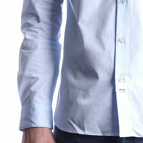 Áo Sơ Mi Nam Kenzo Seasonal Black Shirt In Light Màu Xanh Blue - Thời trang - Vua Hàng Hiệu