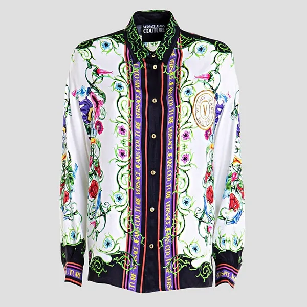 Áo Sơ Mi Nữ Versace Jeans Couture White With Baroque Printed 74HAL2C1 NS237 G03 Phối Màu