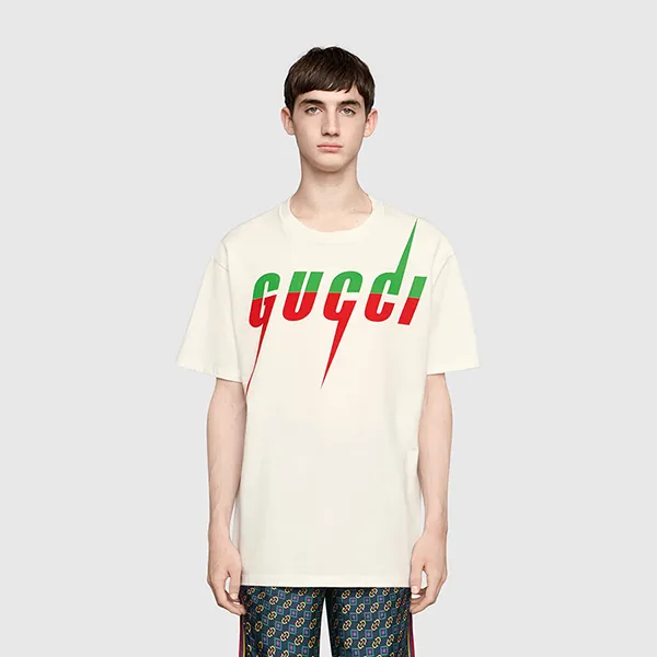 Áo Thun Gucci With Gucci Blade Print T-Shirt Màu Trắng Size XS - Thời trang - Vua Hàng Hiệu